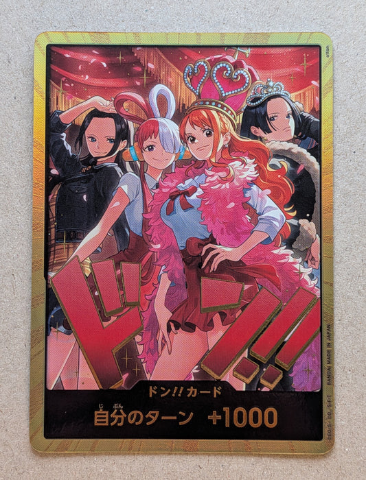 One Piece Card Game DON!! Nami Robin Hancock Uta Gold EB03 (Japansk)